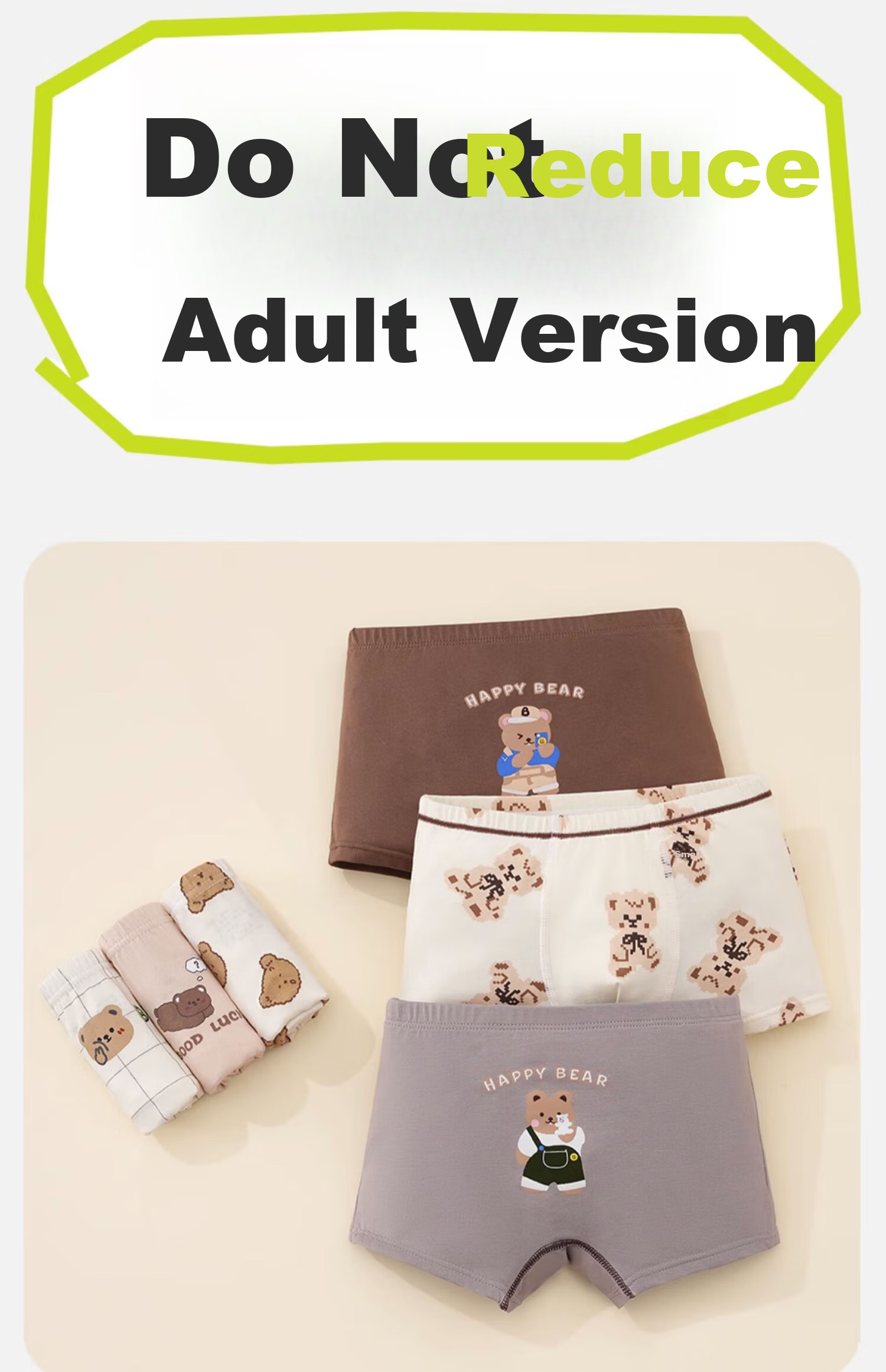 Mianqixiong Boys' Underwear Children's Class A 95% Cotton Shorts Mid-Large Boys No Pinch PP Boxer Briefs 4-Pack - G058-XL 10
