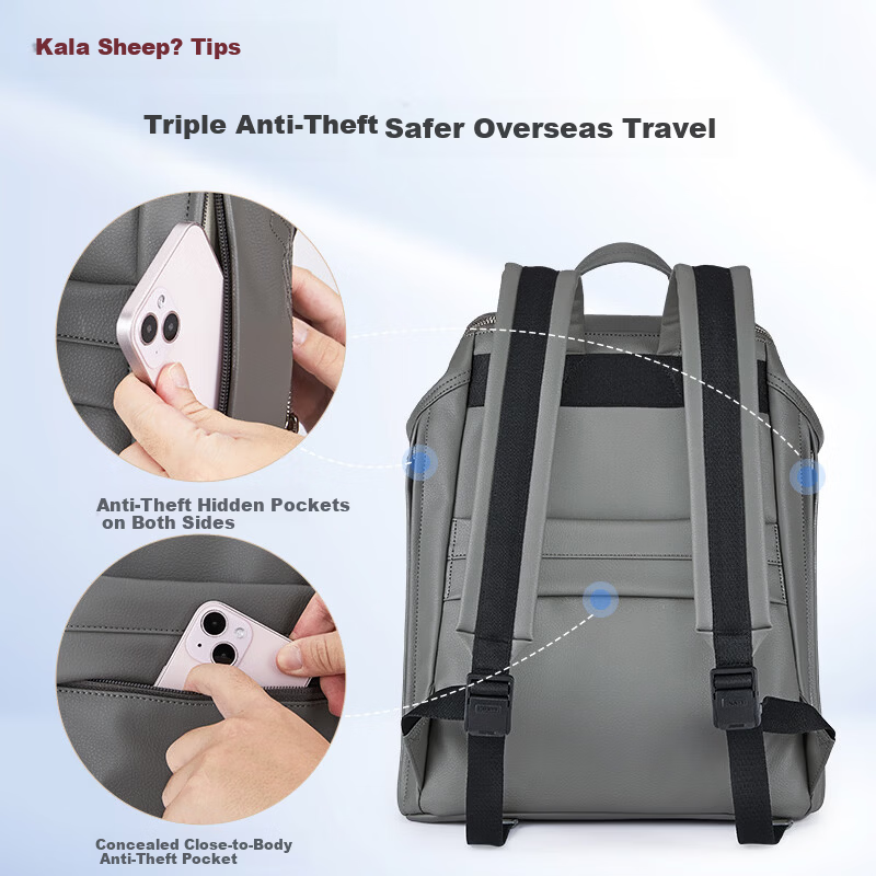 KALA·Y Anti-Theft Qilin Laptop Backpack Business Double Shoulder Trolley Travel Bag CX5525L Hu Yang Green
