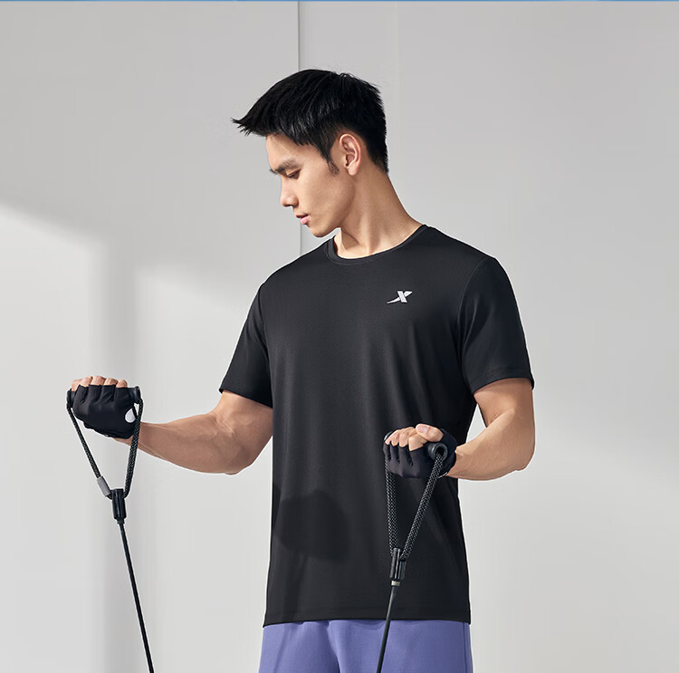 XTEP Men's Sports Short-Sleeve T-Shirt, Lightweight Summer Quick-Dry Moisture-Wicking Breathable Fitness Running Training Top 7