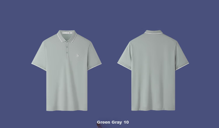 HLAHLA Men's Short Sleeve Polo Shirt Three-Body Collaboration Series Cool Quick-Dry Summer Short Sleeve 14