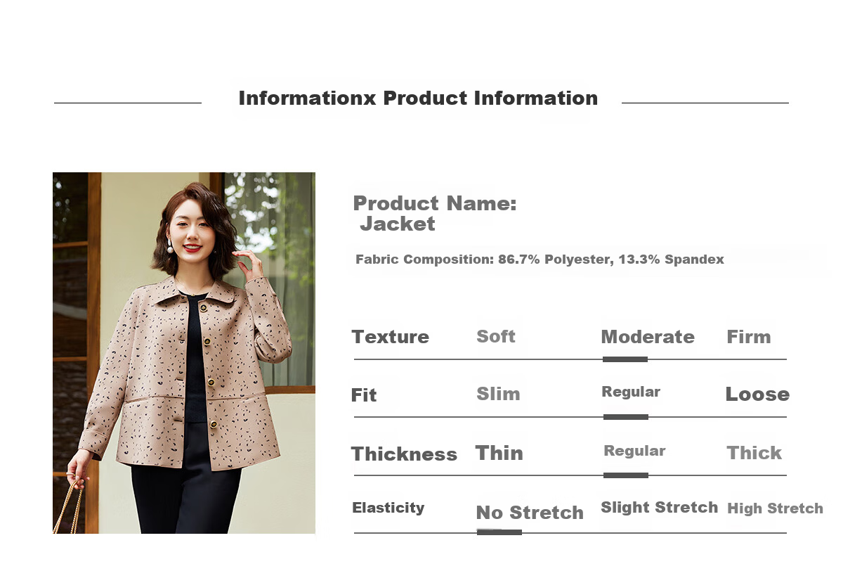 YUZHAOLIN Middle-aged and Elderly Women's Spring and Autumn Coat Elegant Mom Jacket Y243U3012 6