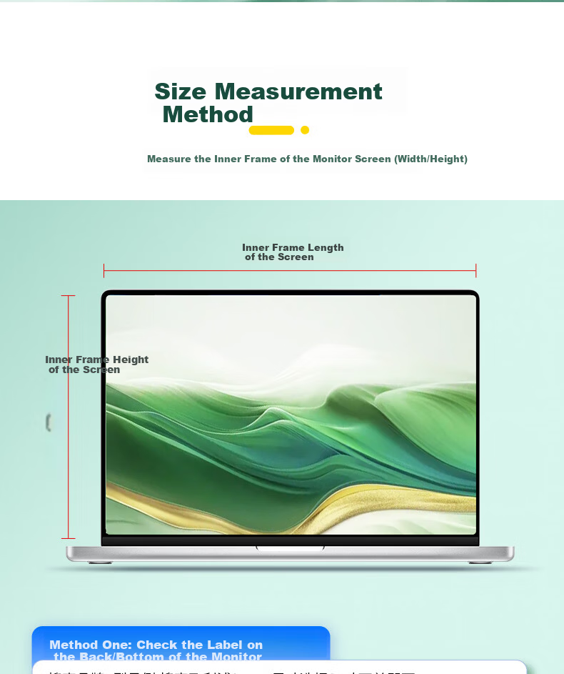 Youpin Anti-Blue Light Screen Protector for Monitor and Laptop, Radiation Shield Eye Protection Blue Light Filter Film, Acrylic Hanging Cover, 13.3 Inch 16:10 14