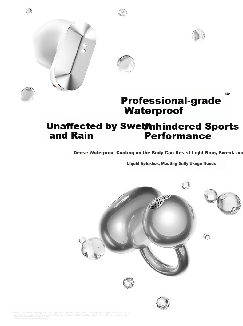 Jinyun (KINYO) [Women's Exclusive | Latest 2026 Model] Bluetooth Earphones Clip-On Semi In-Ear Two-Piece Two-In Long Battery Life, Comfortable for Extended Wear 30