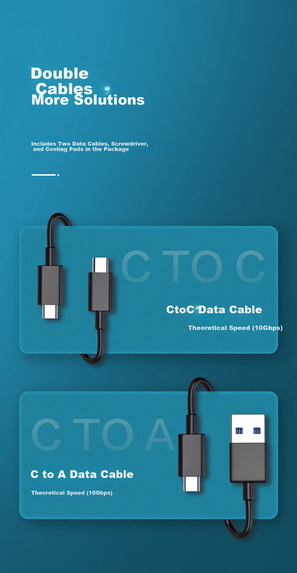 JEYI USB Flash Drive Direct Plug Hard Drive Enclosure Type-C USB 3.2 Interface Cable-Free Plug and Play NVMe Protocol Support Slim Portable SSD Enclosure 2242 9
