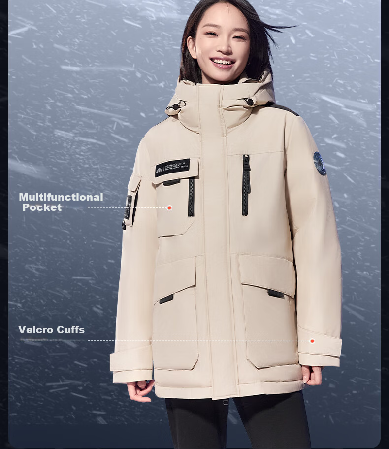 Meilicheng Men's and Women's Couple's 2025 Winter Outdoor Warm Workwear Extreme Cold Goose Down Jacket 188 10