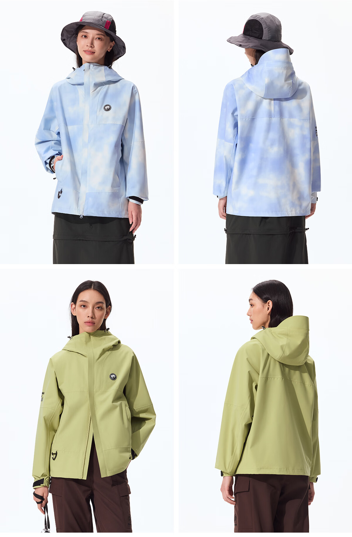 Xiongmao [Liu Yifei's Same Style], Rain Shell Outdoor Jacket for Men And Women, Single Layer Heavy Rain Protection, Triple Protection Mountaineering Coat, Model 6169B 27