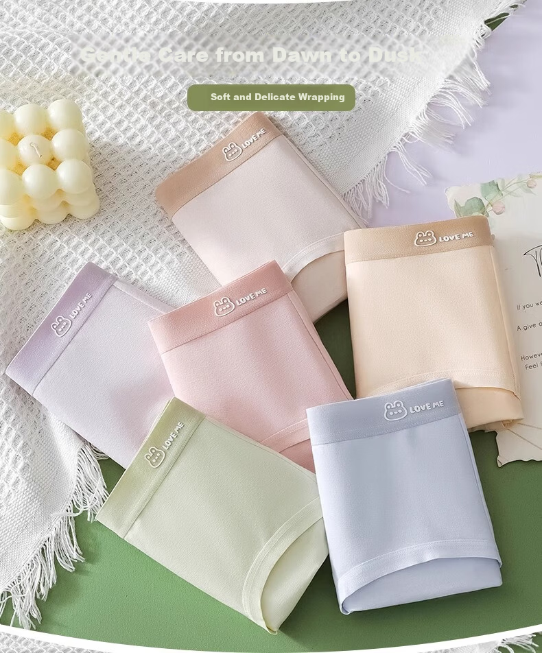 Dingguagua Girls' Seamless Underwear for Children And Teens, Antibacterial Triangle Panties for School-Age Girls Aged 10 to 14 during Puberty 6