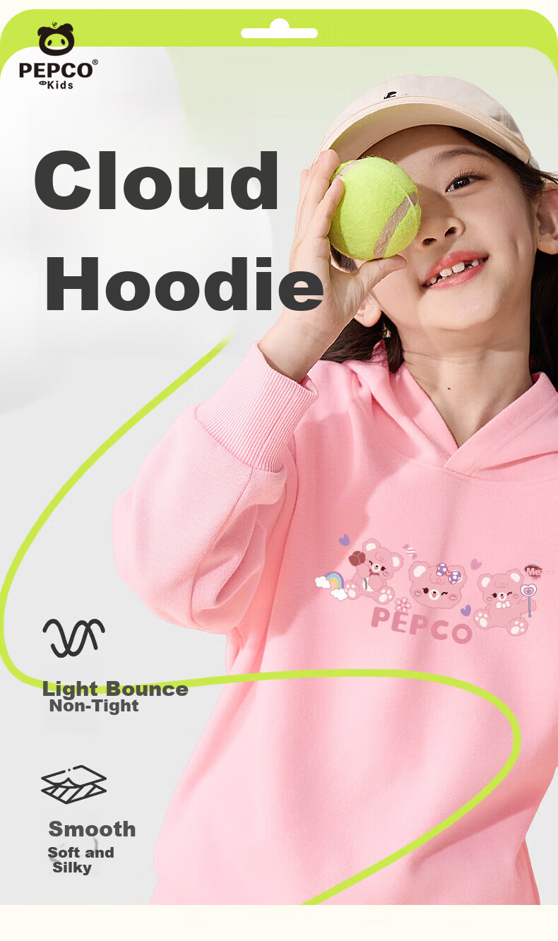 PEPCO Girls' Hoodie 2026 Spring Autumn Casual Sports Pullover for Older Children 3