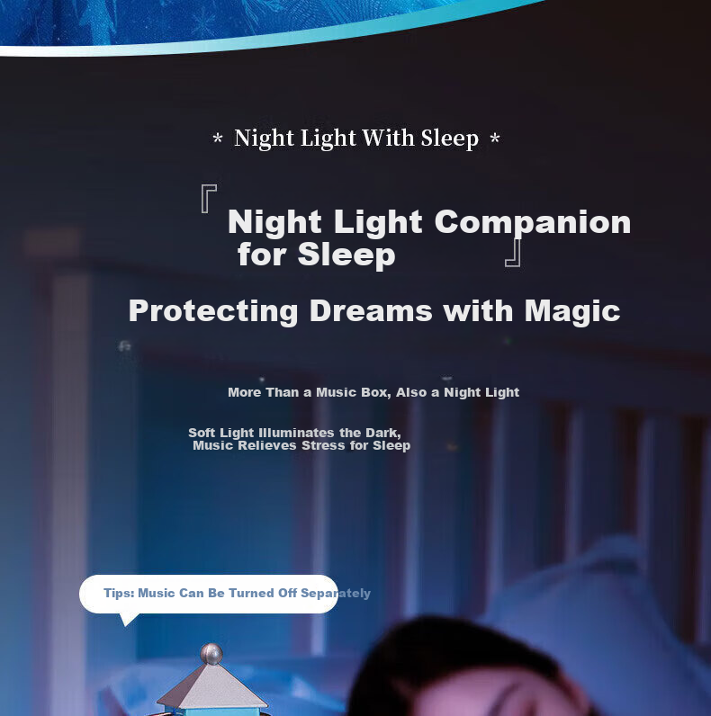 Disney Frozen Elsa Princess Music Box Crystal Ball Wind Lamp Birthday Gift for 10-Year-Old Girls 15