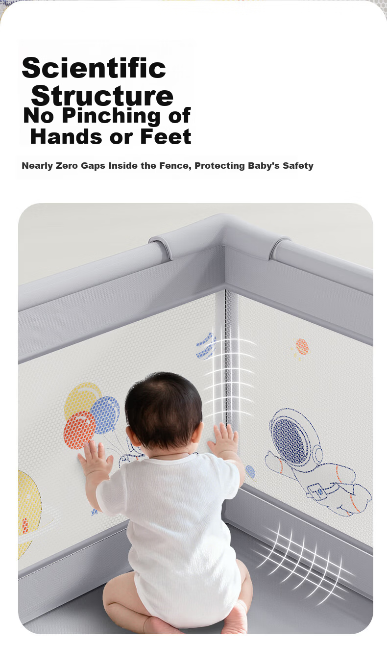 Beiboshi Babybox Baby Play Pen, Infant And Toddler Safety Barrier, Crawling Mat for Living Room And Indoor Use 10
