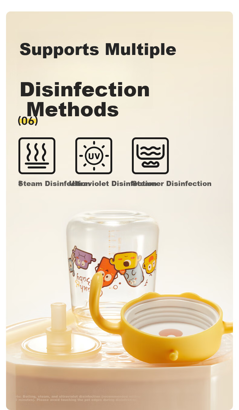 Huang Chong Children's Milk Cup 1-3 Years Straw Cup Baby Drinking Bottle with Handle Learning Cup Liser Orange 240ml 22