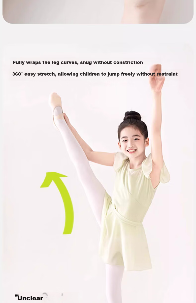 Mianqixiong Children's Dance Socks Spring and Autumn Air-conditioned Room Special Tights White Pantyhose Girls Indoor Leggings - M 6
