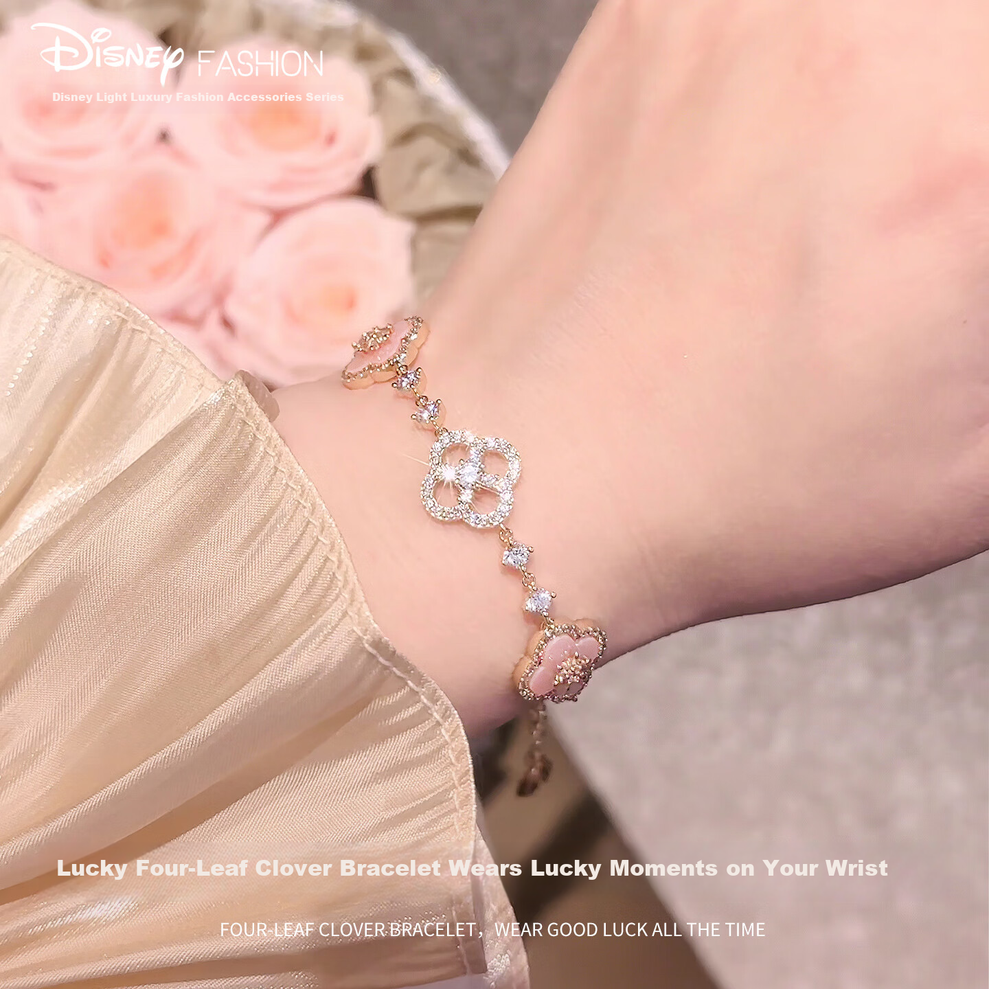 Disney Clover Bracelet for Women Luxury Niche Delicate High-End Best Friend Birthday Gift for Girlfriend 2
