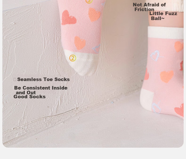 Mianqixiong Children's Socks, Spring And Autumn Style, Pure Cotton Mid-Calf Socks, Girls' Baby Autumn Class A Children's Socks, Girls' Autumn And Winter Cotton Socks for Baby Girls 2