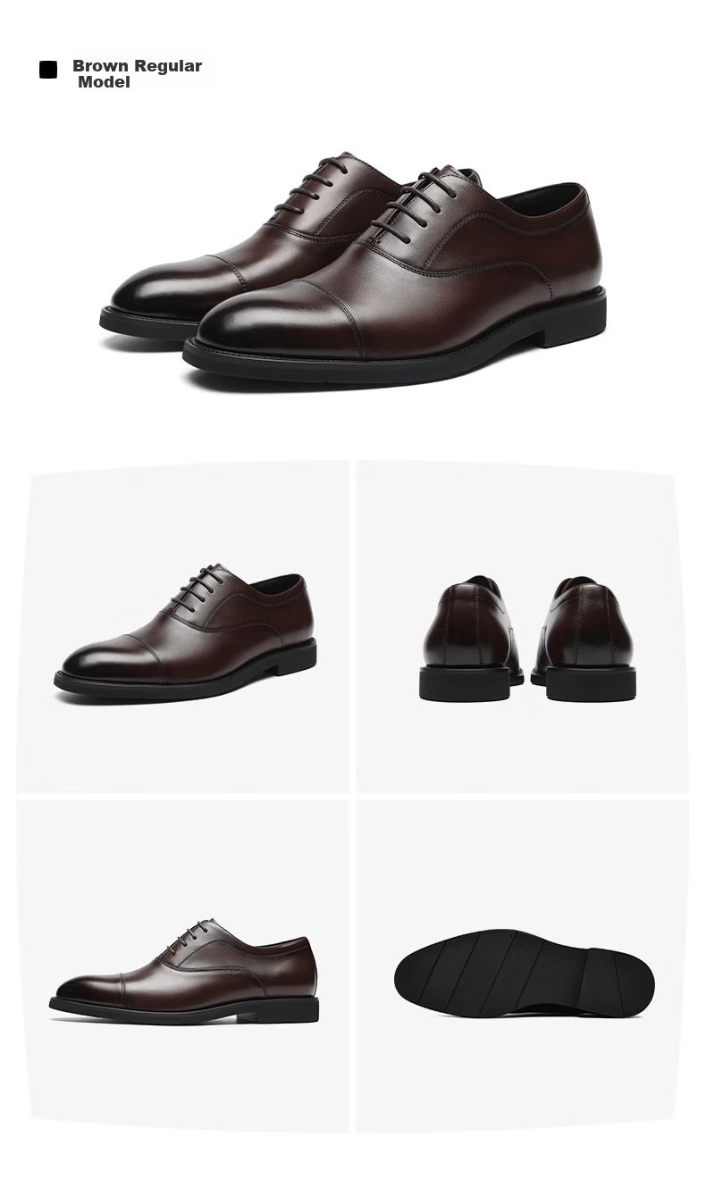 HLA Men's Oxford Leather Dress Shoes Business Formal Comfortable Versatile Leather HAAPXM2FBA188 Black Size 40 19