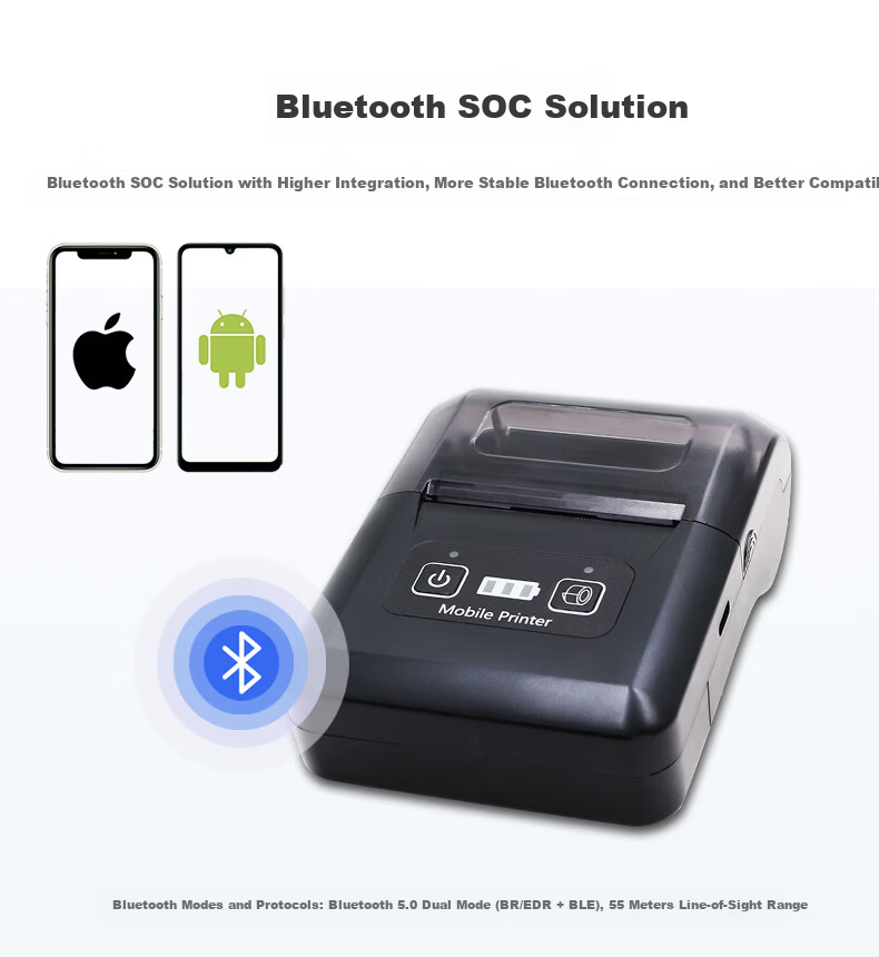 Dongwei Portable Weighing Scale Receipt Printer Customizable Bluetooth Mobile Truck Water Ticket Printer 5