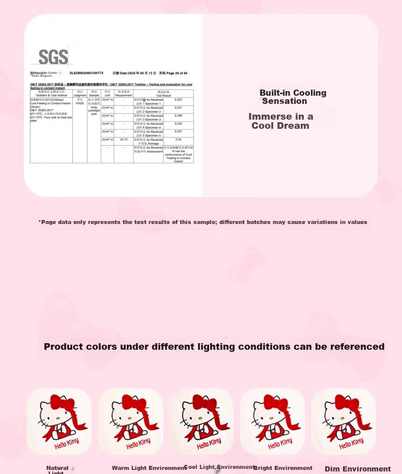 Tbh Sanrio Hello Kitty Ice Silk Summer Cooling Mat Machine Washable Soft Mat 120x200cm with Straps 18