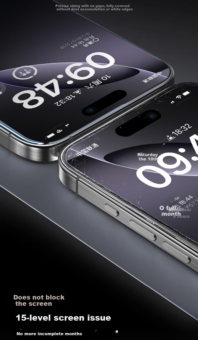 DIVI [Instant Application Borderless Film 2 Sets] Tempered Glass Screen Protector for Apple IPhone 17 Pro Max, Anti-Dust, Shockproof, Anti-Fingerprint, Ultra-Thin Full Screen Protective Film 22