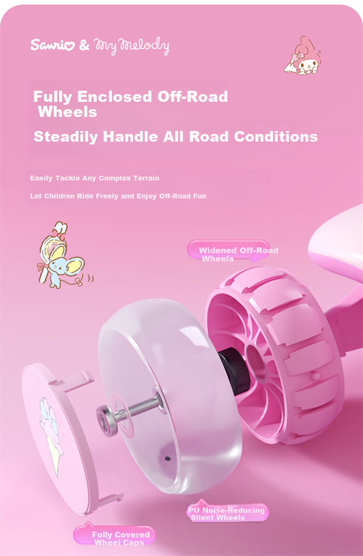 Mesuca Children's Scooter: Rideable, Pushable, And Sliding Two-In Multifunctional Walker with Flashing Lights, Foldable, And Adjustable Height 8