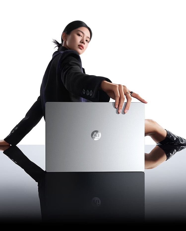 AIERXUAN AI Laptop Lightweight 2026 New 14-inch Business Office Student Online Course Notebook Core i3 Silver 16GB RAM + 512GB SSD 7
