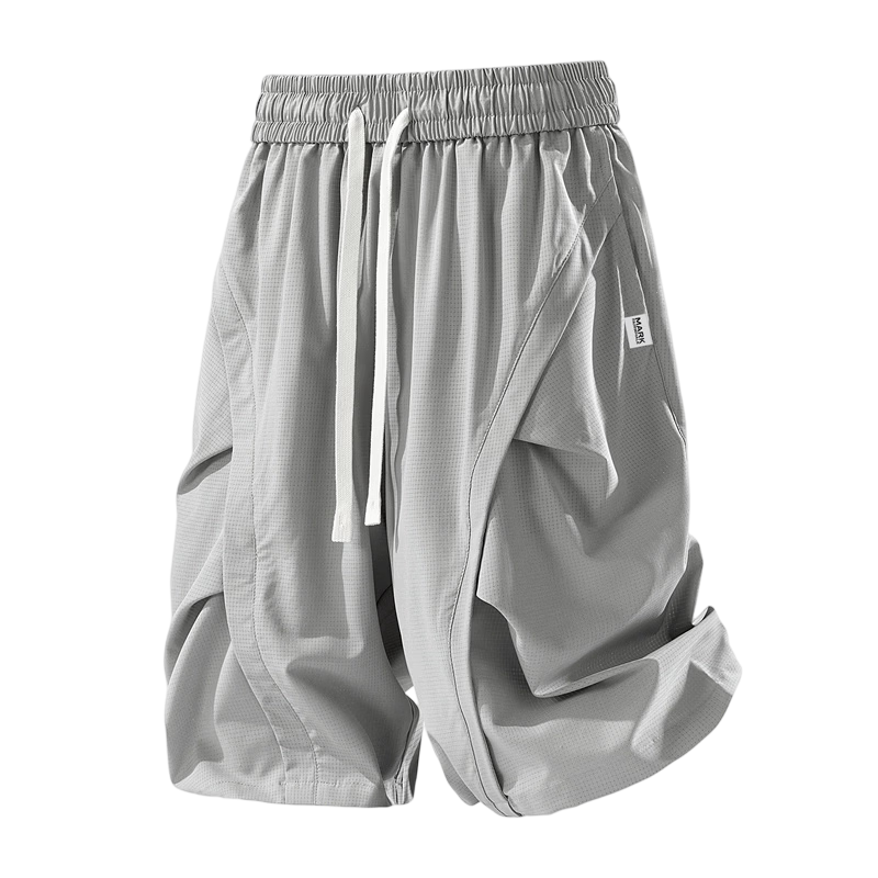 MARK FAIRWHALE Breathable Mesh Shorts Men Summer Quick-Dry Sports Shorts Loose Casual Pants Glacier Gray 3XL