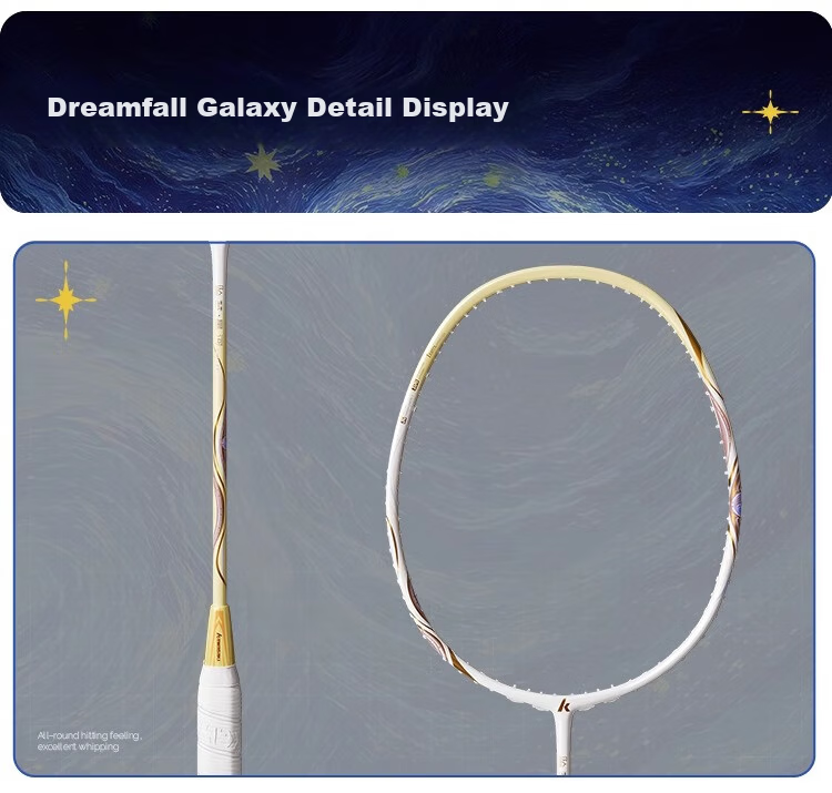 KAWASAKI New Galaxy Ultra-Light Full Carbon Badminton Racket Entry-Level Advanced Youth Adult Universal Racket 18