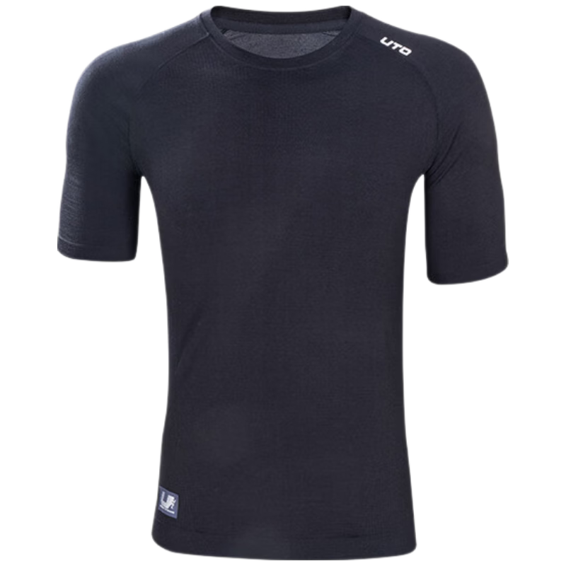 UTO Merino Wool Quick-Dry Short Sleeve Sports T-Shirt Outdoor Running Hiking Top Men’s - Phantom Blue M