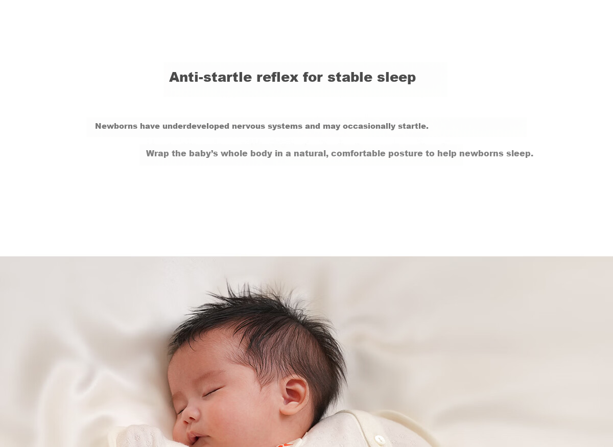 LAZY GOOSE Newborn Anti-Startle Sleep Sack 0-3 Months Infant Swaddle Sleep Bag Four Seasons Universal 8