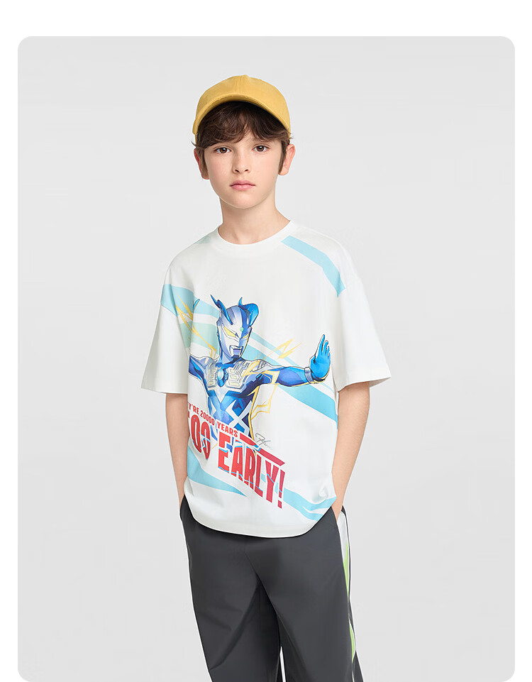 Balabala Boys Short Sleeve T-Shirt Kids 2026 Summer Collection [Ultraman IP Mall Edition] 10