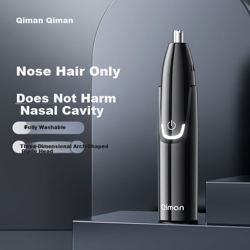Qiman Electric Nose Hair Trimmer for Men Mini Portable Rechargeable Nose Hair Cutter for Women Waterproof Long Battery Life Men's Gift