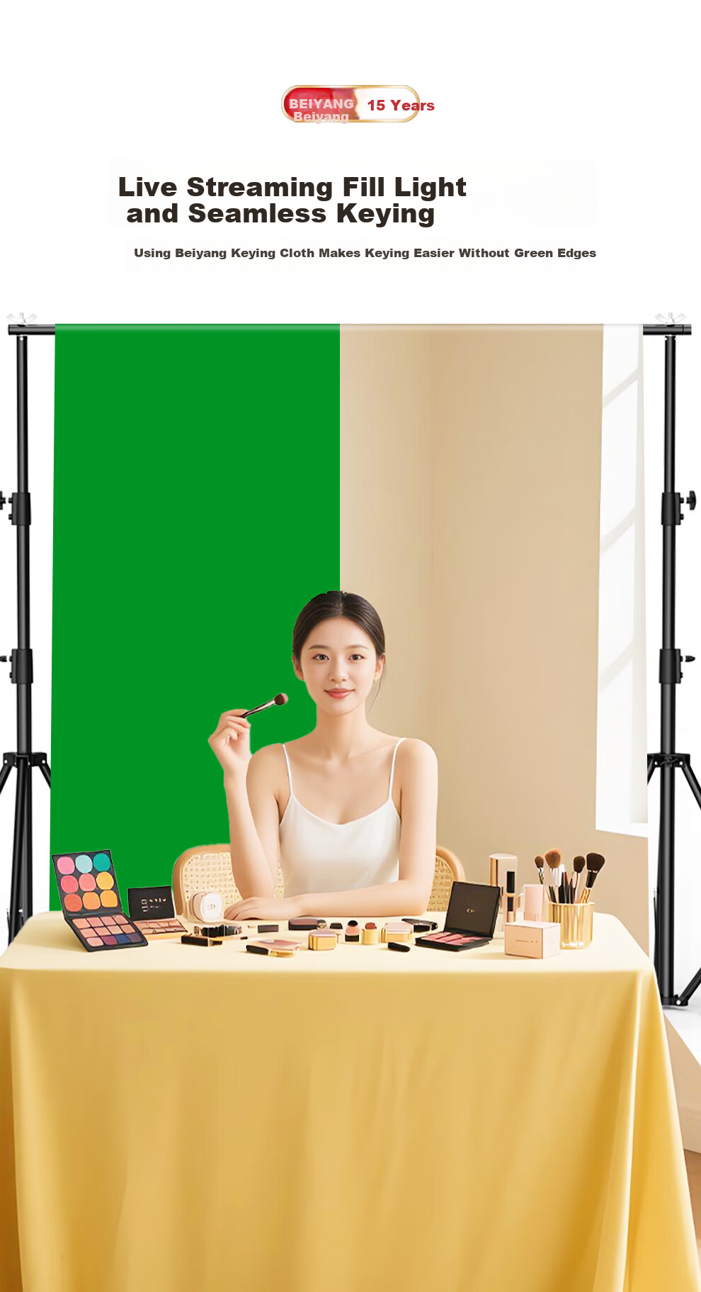 Beiyang 300W Live Streaming Fill Light Professional Spherical Lighting LED Soft Light Beauty Skin Studio Photography Video Continuous Light Film Light 37