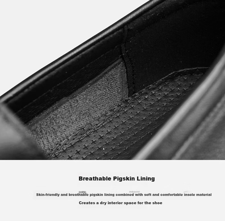 HLA Men's Versatile Loafers, Soft Leather Casual Slip-On Shoes HAAPXM1EBG028, Black, Size 42 12