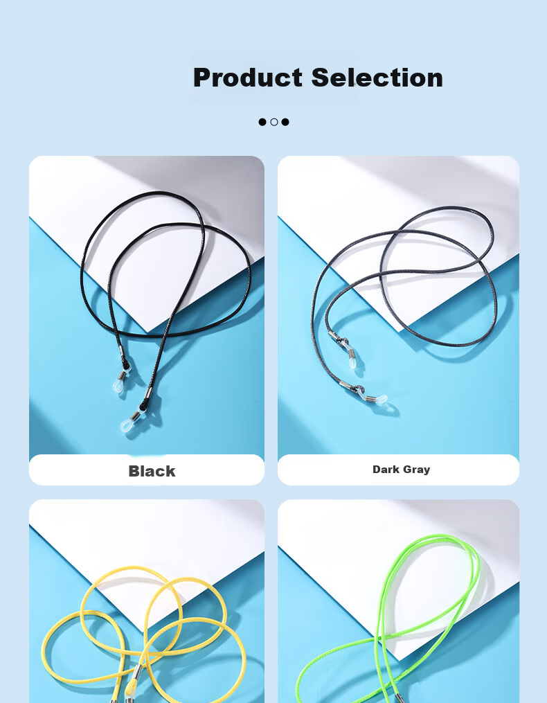 Eyeglass Chain Anti-Lost Neck Strap for Children and Adults Wax Rope Glasses Holder 6