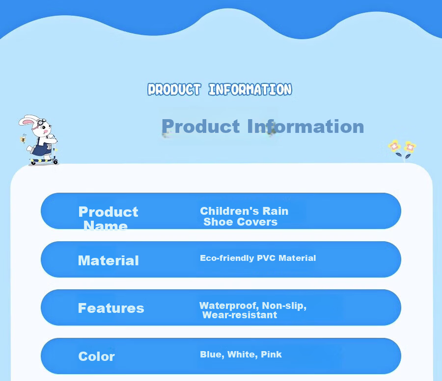 Zhengyu Children's Waterproof Non-Slip Rain Shoe Covers Thickened Rainproof Overshoes for Boys and Girls Elementary School Students 10