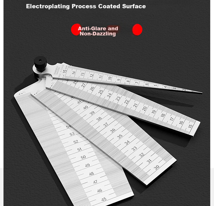 Mitz Stainless Steel Feeler Gauge Wedge Feeler Gauge Taper Gauge Hole Diameter Measuring Gauge 15-30mm 10