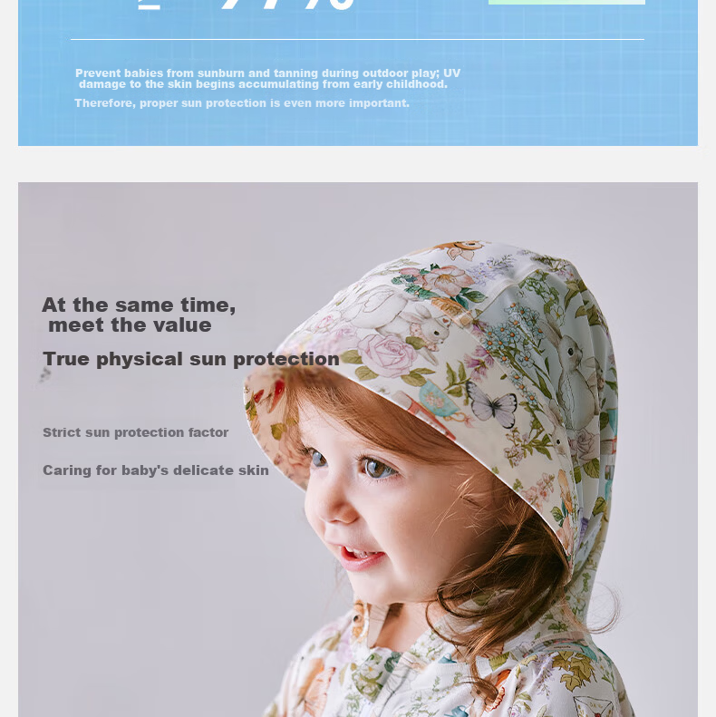 OAK FAMILY Kids UPF 100+ Sun Protection Jacket Summer UV Protection Baby Boys Girls Coat Alice Garden 3