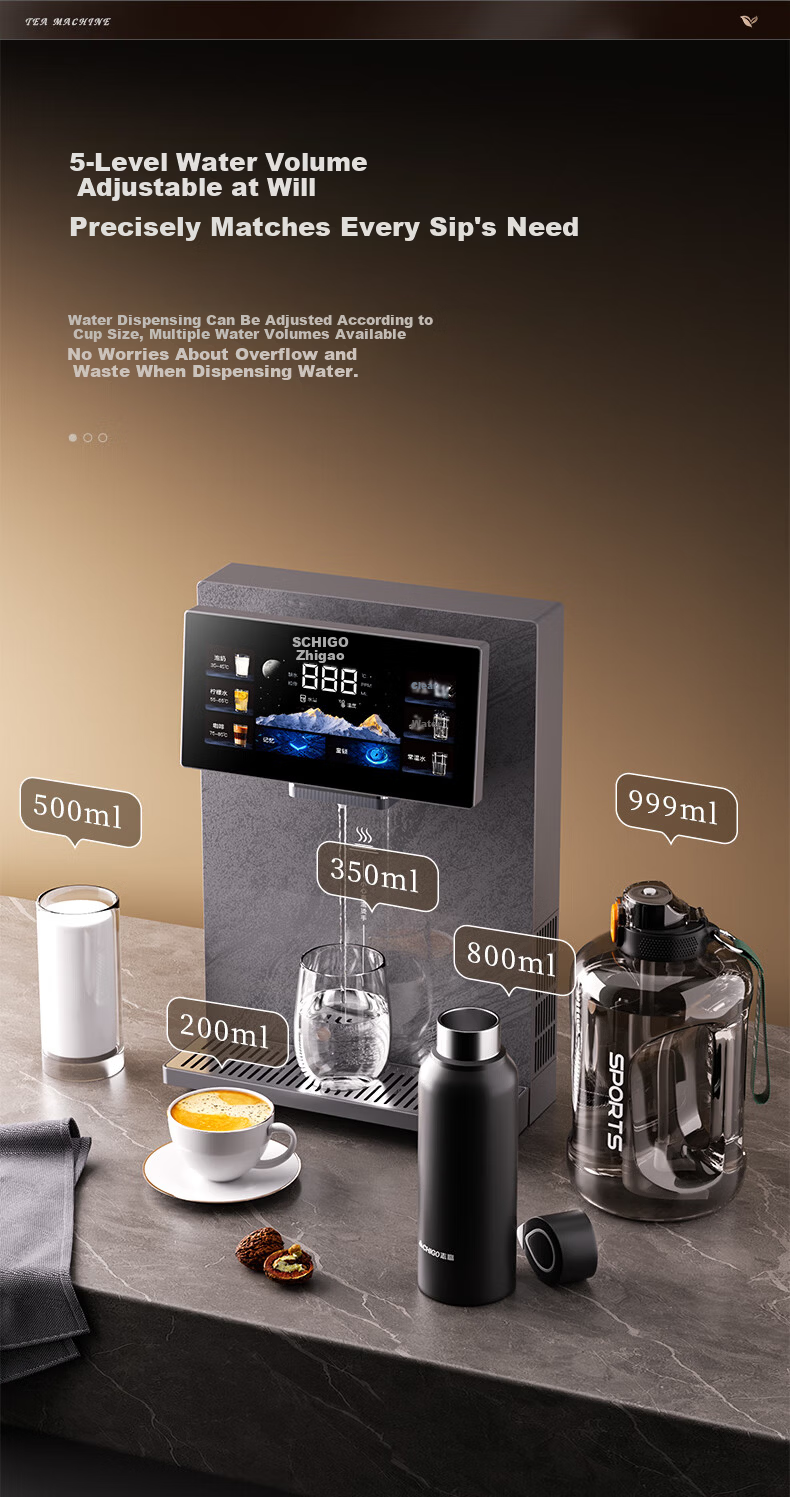 CHIGO Wall-Mounted Pipeline Water Dispenser with Self-Priming Barrel Water, Lingze Series, Direct Drinking Machine, Sideboard Water Dispenser ADZ23 10