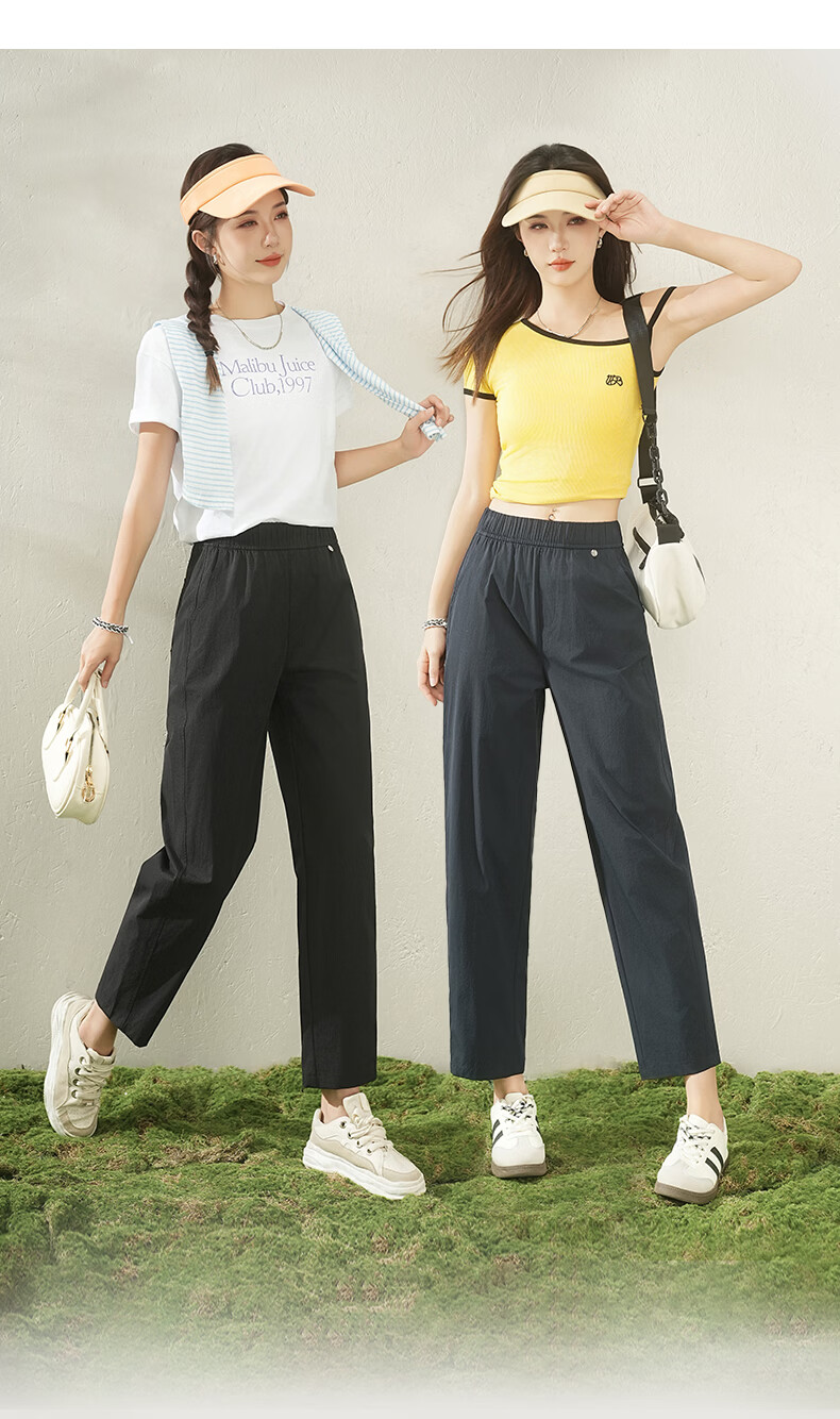 Borui Women's Lightweight Summer Sun Protection Cooling Capri Pants 2026 New Slim Fit Casual Pants Navy XL 11