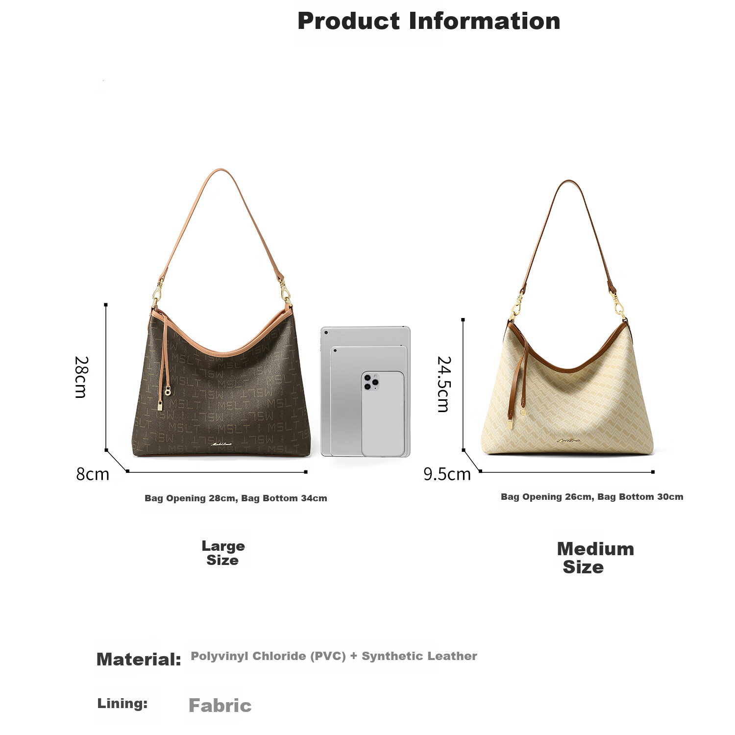 MashaLanti Premium Shoulder Bag Women Hobo Underarm Bag Large Capacity Tote Crossbody Practical Mother's Day Gift 12