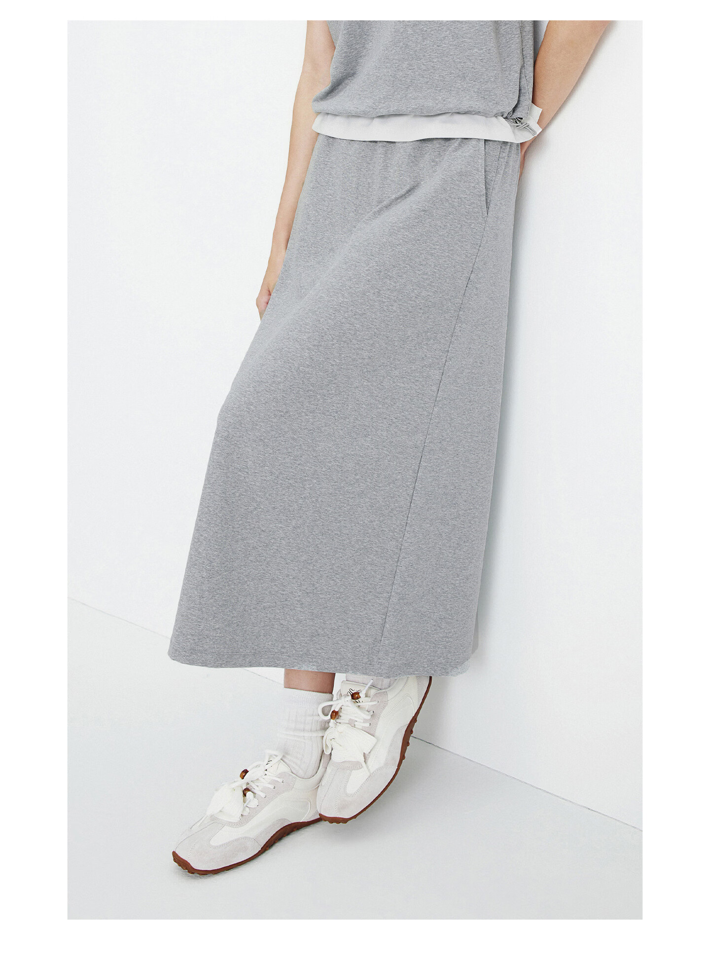 Navigare Italy Small Sailboat 26 New Casual Women's Half Skirt with Back Slit Commuter Versatile Long Skirt 2312876513 28