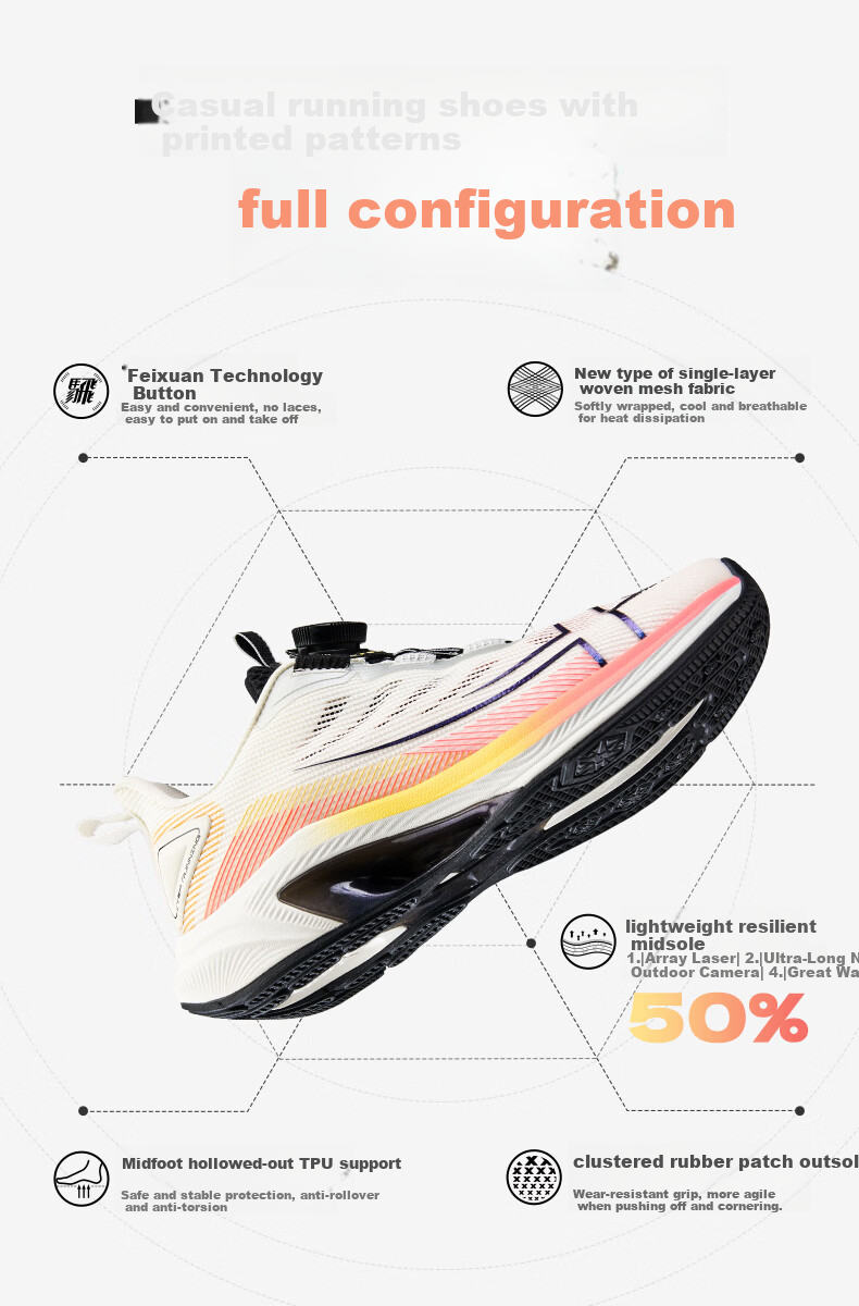 XTEP Kids Children's Shoes Daofeng 1.0 Boys' Cushioned Breathable Mesh Running Shoes Sail White/Silver Size 33 3