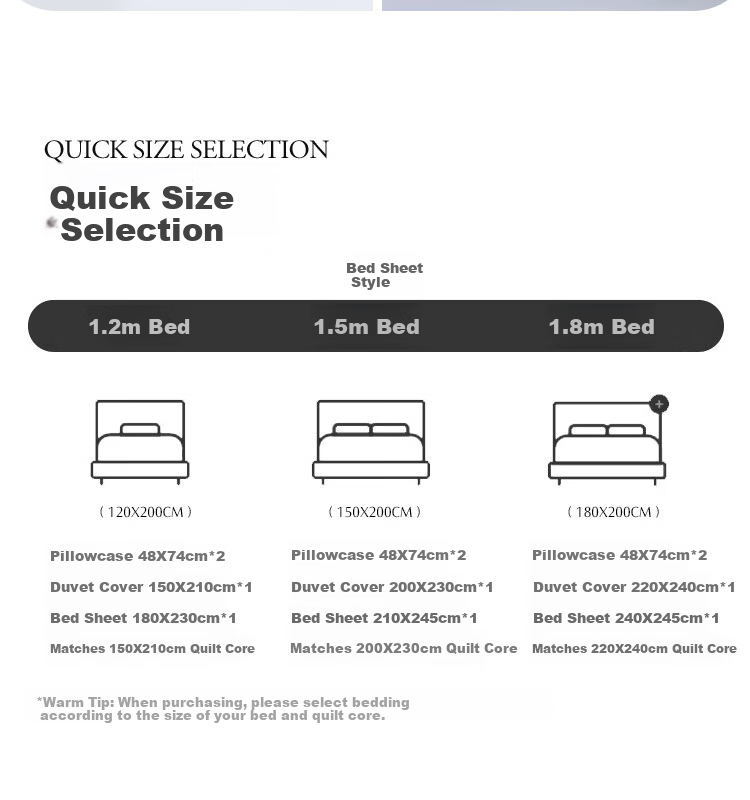 Mercury Home Textile 4-Piece Bedding Set 100% Cotton Washed Cotton Skin-Friendly Breathable Duvet Cover Pillowcase Bed Sheet for 1.8m Bed 10