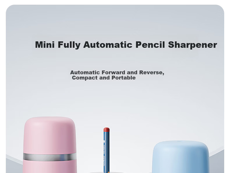 Astronomy Elementary School Fully Automatic Electric Pencil Sharpener for 6-8mm Diameter Large Triangular Pencils Children's Electric Pencil Sharpener Stationery White S8813-2 1
