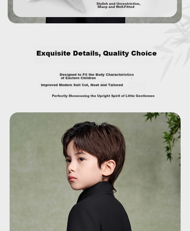 Romon Boys New Chinese Style Suit Jacket Tang Suit China Style Zhongshan Suit Children's Suit Performance Outfit Black 150 10
