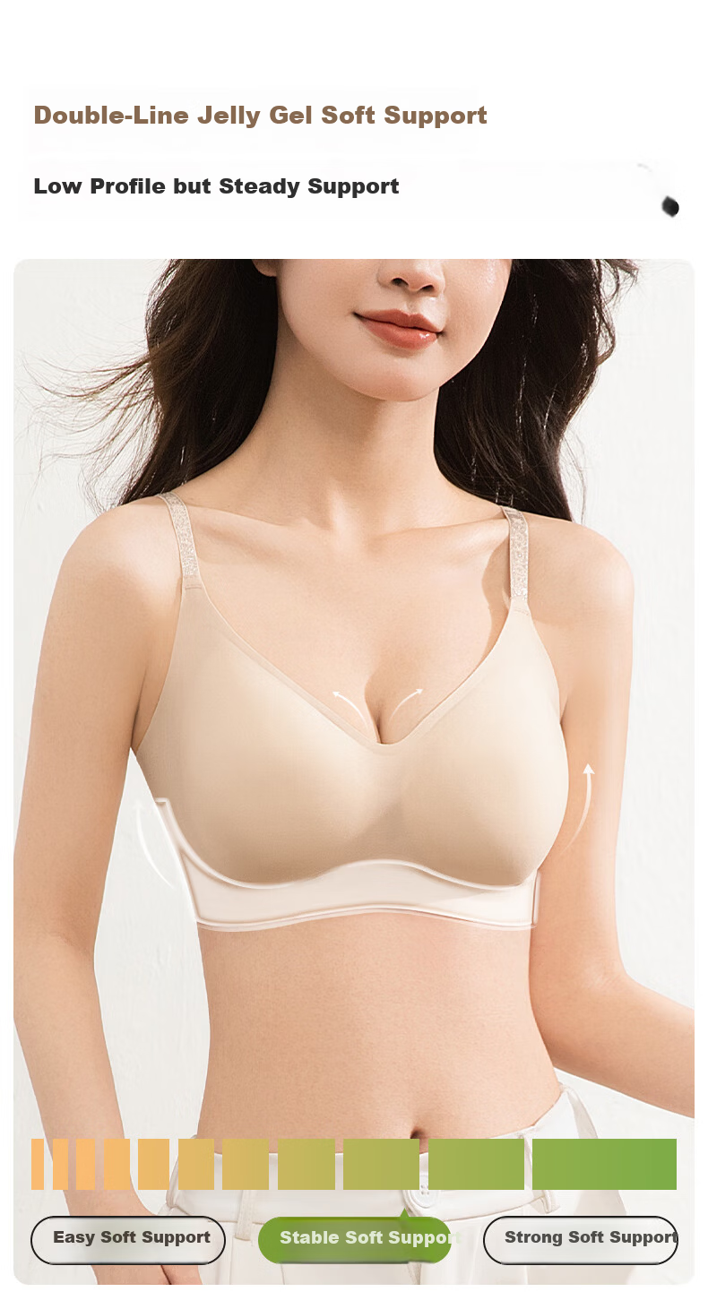 Miiow Camellia Seamless Women's 10A Antibacterial Wireless Bra Push-Up Lift Anti-Sagging Thin Bra 6