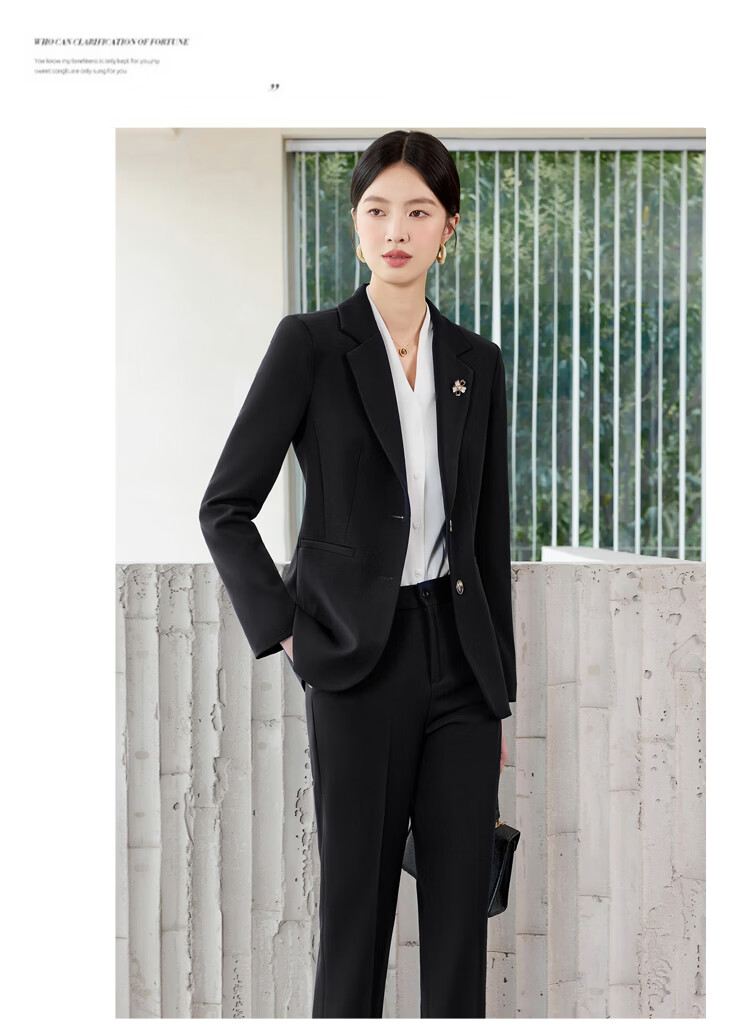 Chaoxu Wrinkle-Free Two-Button Blazer Suit Women's Professional Commuter OL Interview Formal College Workwear Jacket 18