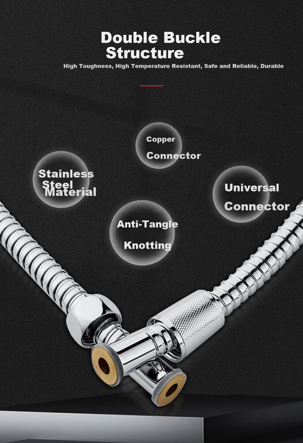 MICOE Shower Head Set, High-Pressure Shower Head, Bathroom Gun, Gray Simple Shower Set M-A3029 8