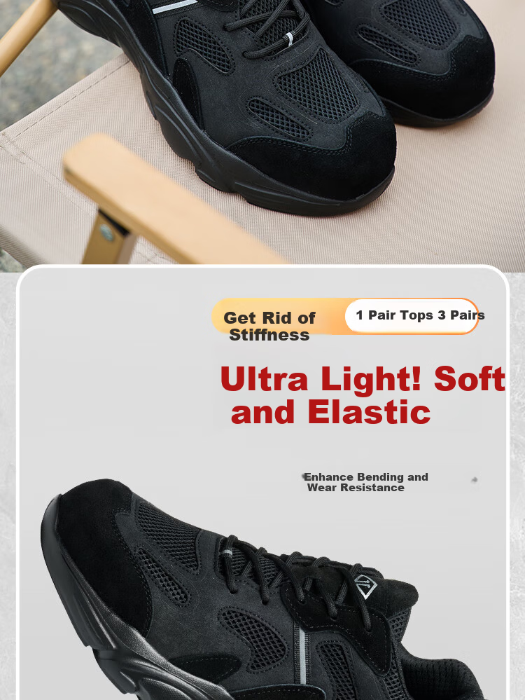 Dinggu Men's Safety Work Shoes Steel Toe Anti-Smash and Puncture Resistant JD1589Bhui40 2