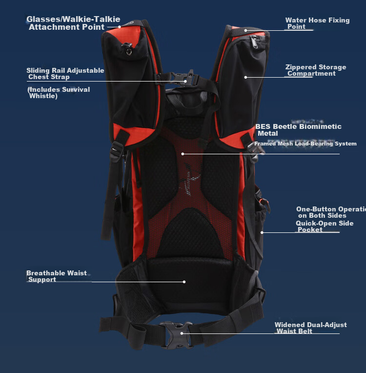 TOREAD Snowfield AIR Mountaineering Backpack Outdoor Professional Hiking Bag Water-Resistant 30L Large Capacity Double Shoulder Travel Bag Sunlight Orange 5