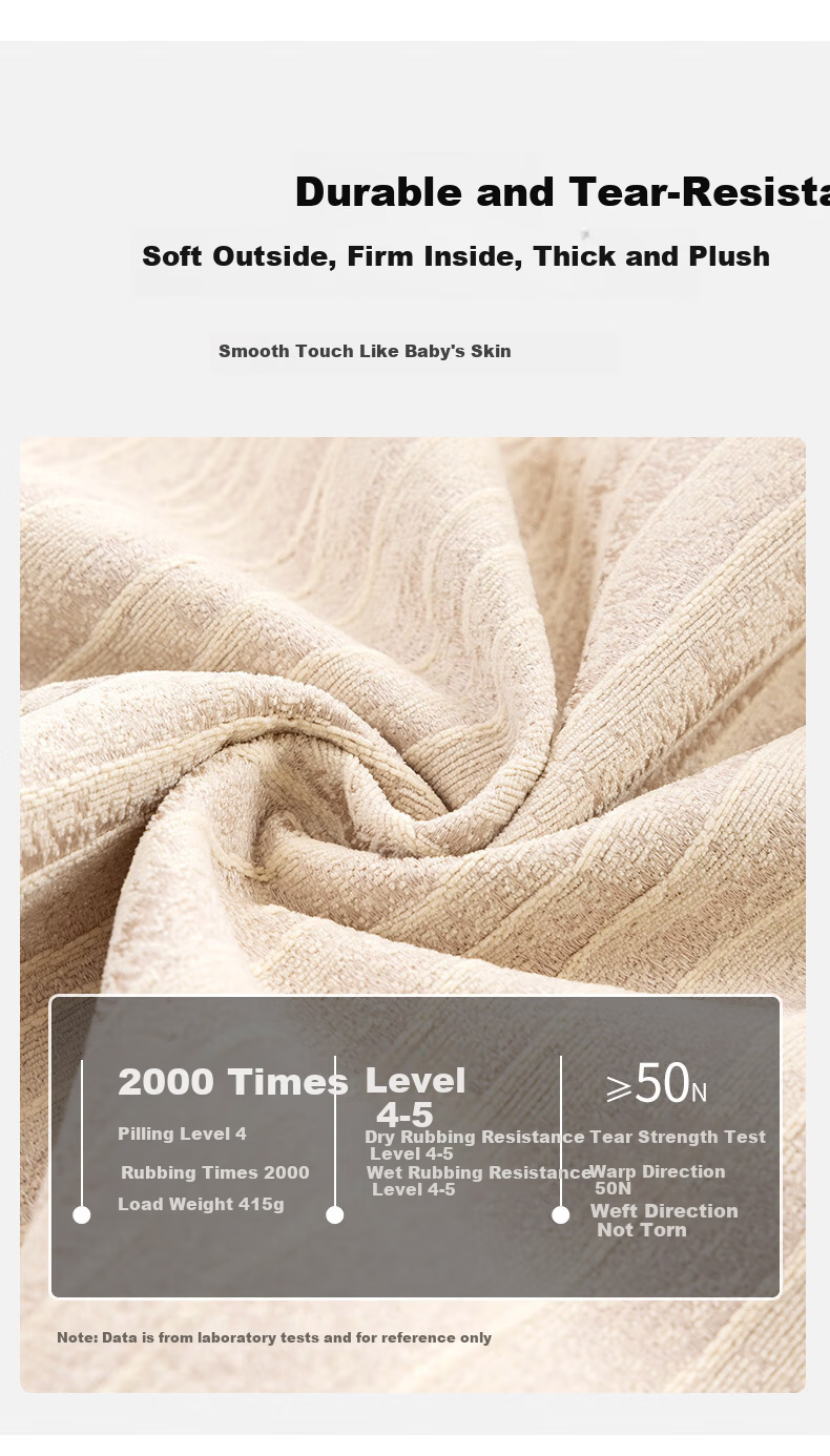 Wuyinliangpin French-Style Sofa Cover, All-Season Non-Slip Seat Cushion, Luxury Sofa Slipcover, Spring Sun Beige, 90*240cm 5